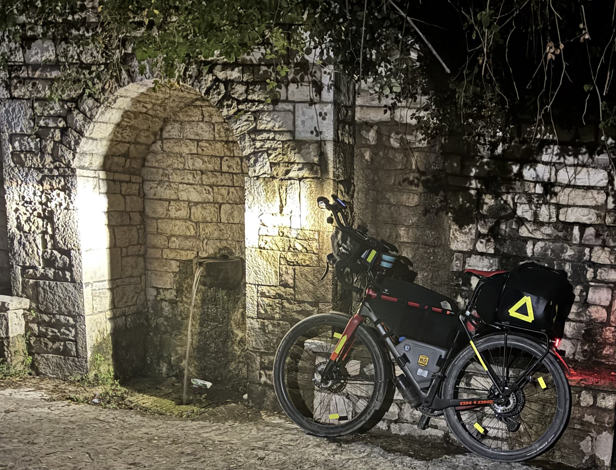 Fahrrad am Start des Finish-Parcours