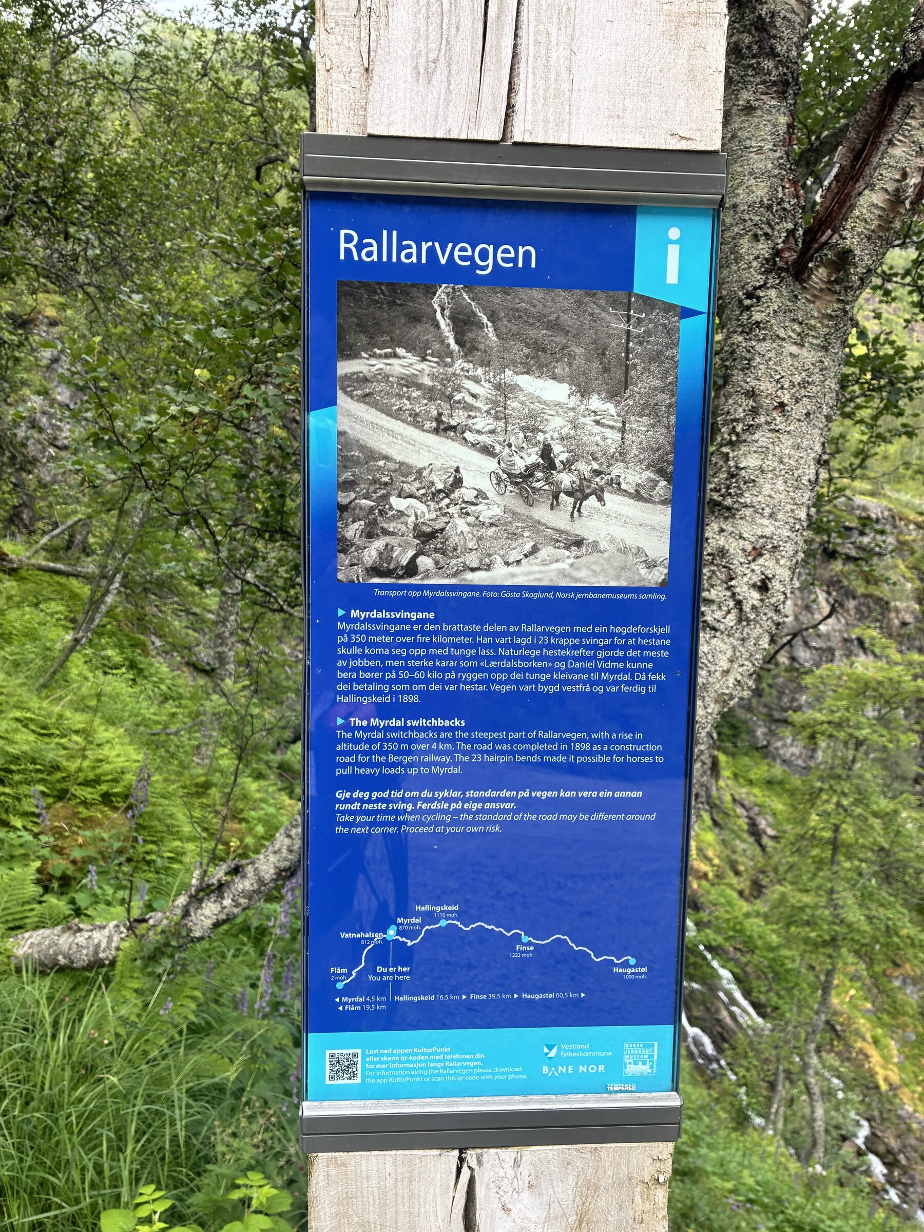 Informationstafel am Rallarvegen