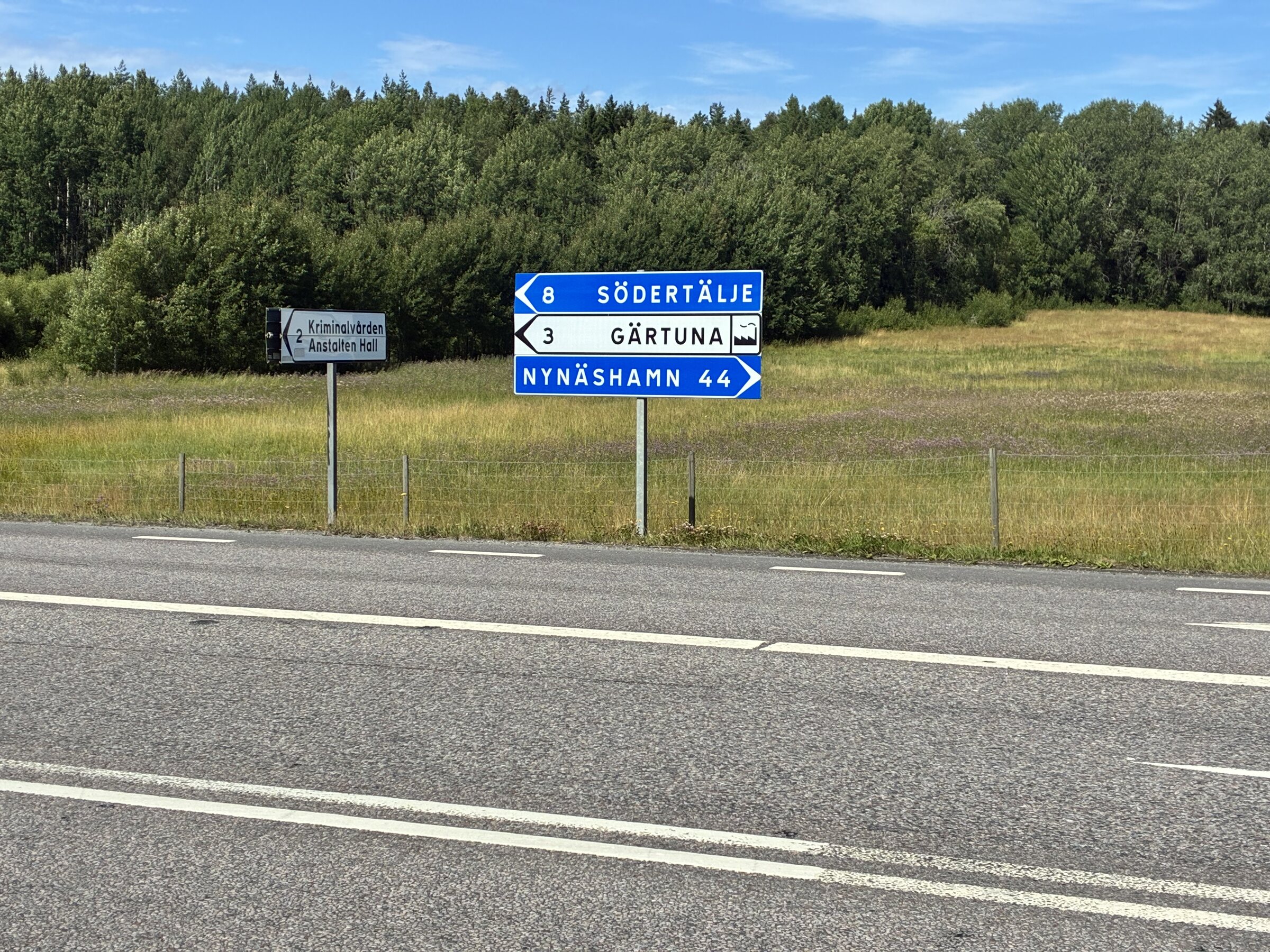 Wegweiser Richtung Nynäshamn