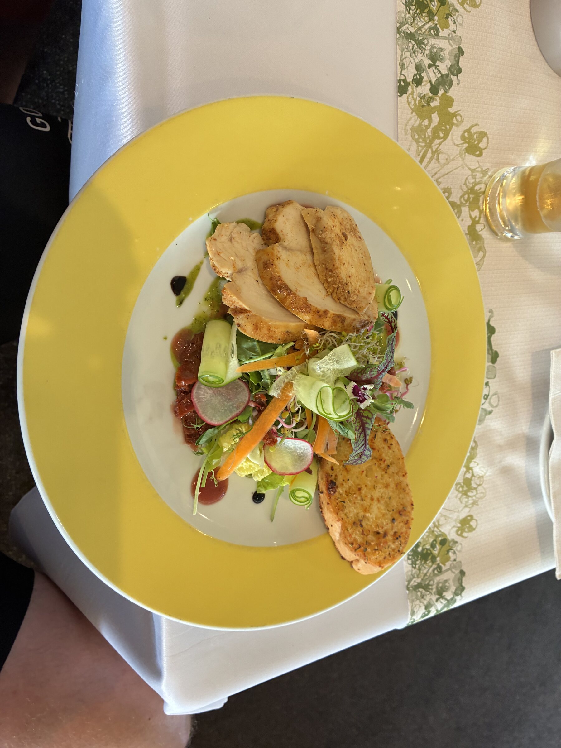 Essen und Kabine während der Überfahrt